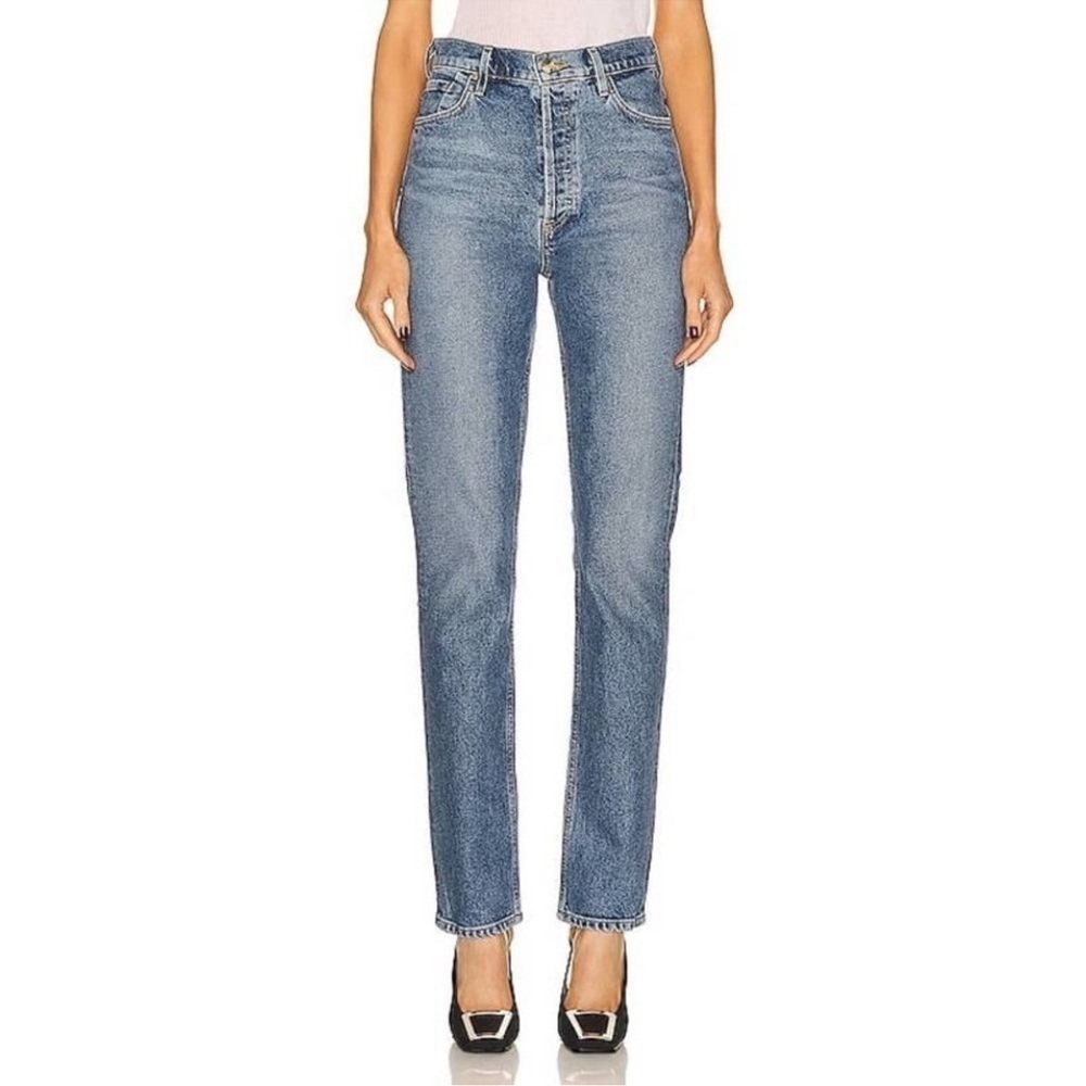 Goldsign High Rise Straight Leg Jeans Size 30